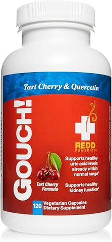 Gouch! – Suporte para Articulações e Níveis de Ácido Úrico, Cereja Tart e Raiz de Gengibre, 120 cápsulas - Redd Remedies
