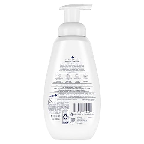 Espuma Instantânea para o Corpo, Hidratante Profundo que Limpa Efetivamente e Nutre a Pele, Branco, 4 Unidades de 400ml - Dove