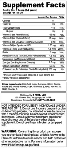 Naruto Sage Mode Pó de Eletrólitos, Mistura para Hidratação, Energia e Foco, Sem Açúcar, Suplemento Zero Cafeína com Minerais Essenciais, Grapefruit WhitePeach – 100g - G Fuel