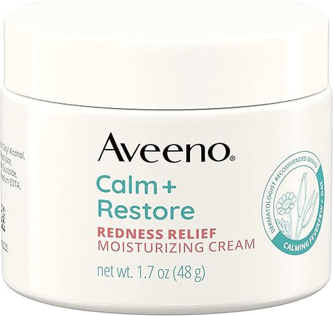 Calm Restore Creme Hidratante para o Rosto, Alívio da Vermelhidão, Pele Sensível, Acalma Instantaneamente - Aveeno