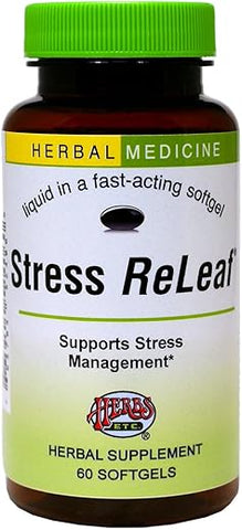 Stress ReLeaf® Softgels 60 Unidades – Alívio do Estresse – Fórmula Natural - Herbs Etc.