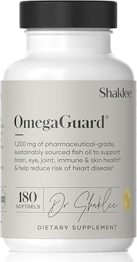 OmegaGuard – Ômega-3 Puro e Limpo para Coração, Olhos e Cérebro – 60 cápsulas de 1000 mg - Shaklee