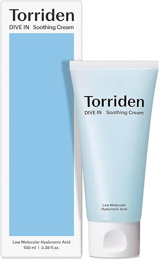 Creme Soothing de Ácido Hialurônico Torriden DIVE-IN 100ml | Hidratante Facial Revitalizante para Pele Sensível e Seca | Sem Fragrância, Sem Álcool, Sem Corantes | Vegano