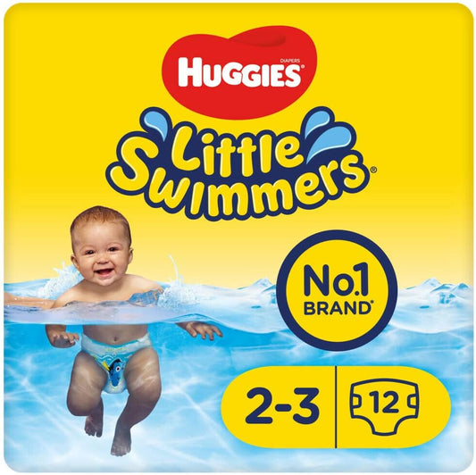HUGGIES - Huggies Little Swimmers Fraldas Descartáveis para Natação, Tamanho 2-3 – 12 Fraldas no Total