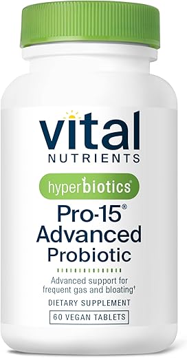 Vital Nutrients Pro-15 | 15 Cepas Kiwi | Suporte Digestivo | Regularidade Intestinal | Gases | 15g - Hyperbiotics