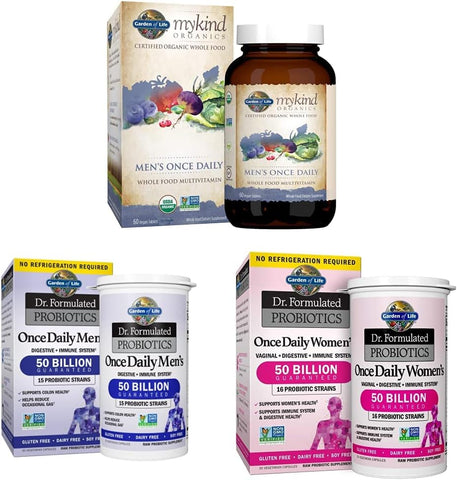 Multivitamínico para Homens, Vegano, 60 Comprimidos – Marca Garden of Life - Garden of Life