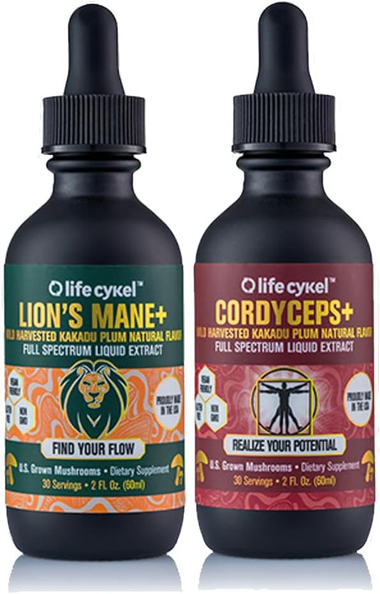 Pack Performance com Lion’s Mane e Cordyceps – Potencialize seu Desempenho – 60 cápsulas – 100% Natural e Vegano - Life Cykel