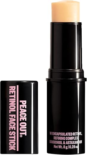 Skincare Retinol Face Stick – Reduza Linhas Finas, Rugas e Textura Irregular com Retinol Encapsulado 3% (8g) - PEACE OUT