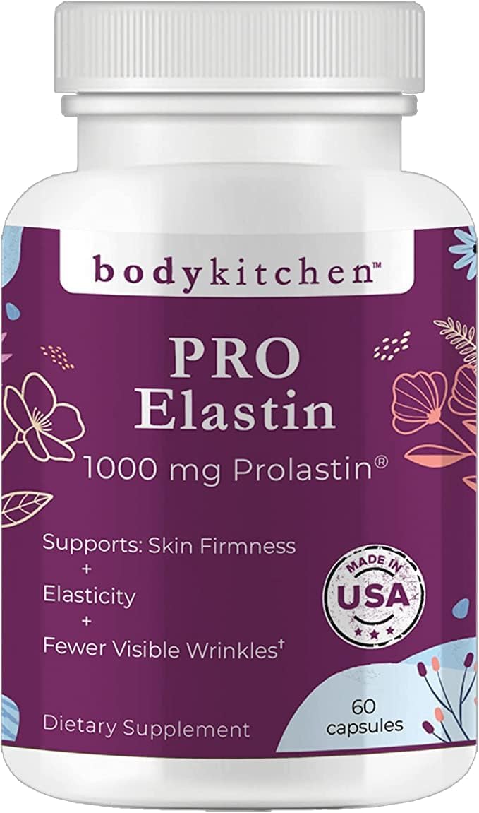 Pro-Elastin: Suplemento de Elastina 1000 mg, Reduz Sinais de Envelhecimento, Melhora a Saúde e Firmeza da Pele - Body Kitchen