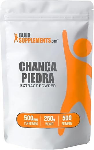 BulkSupplements - Chanca Piedra Extract Powder – Quebra Pedra, Suplemento Herbal, Pó de Quebra Pedra – Livre de Glúten, 500mg por Porção, 250g (Pack de 1)