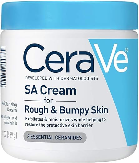 Creme Hidratante com Ácido Salicílico | Esfoliante Corporal Ácido Lático, Niacinamida Hialurônica e Ceramidas Sem Fragrância | 100g - CeraVe