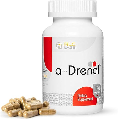 RLC Labs - RLC, a-Drenal: Suporte Adrenal para Alívio do Estresse e Energia, 120 Cápsulas