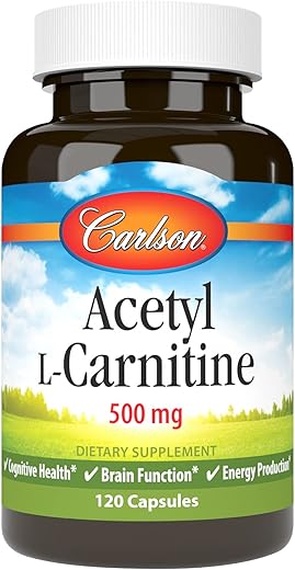 Acetyl L-Carnitine 500 mg, Saúde Cognitiva, Função Cerebral | Comprar Online - Carlson