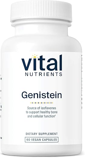 Genistein | Isoflavonas de Fácil Absorção para Suporte à Saúde Óssea* | Suplemento Vegano | Livre de Glúten e Lactose | Não-OGM | 60 Cápsulas - Vital Nutrients