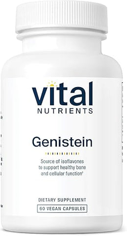 Genistein | Isoflavonas de Fácil Absorção para Suporte à Saúde Óssea* | Suplemento Vegano | Livre de Glúten e Lactose | Não-OGM | 60 Cápsulas - Vital Nutrients