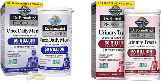 Probióticos para Homens Dr. Formulado 50 Bilhões UFC – Saúde Masculina - Garden of Life