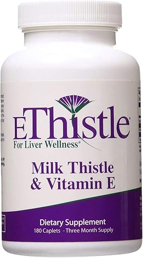 EThistle - Suplemento Alimentar para o Fígado, Cardo Mariano – 60 cápsulas de 500mg