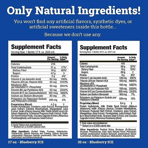 ICE – Sabor Blueberry – 500ml | Funciona em 90 Minutos até 5 Horas - Rescue Detox