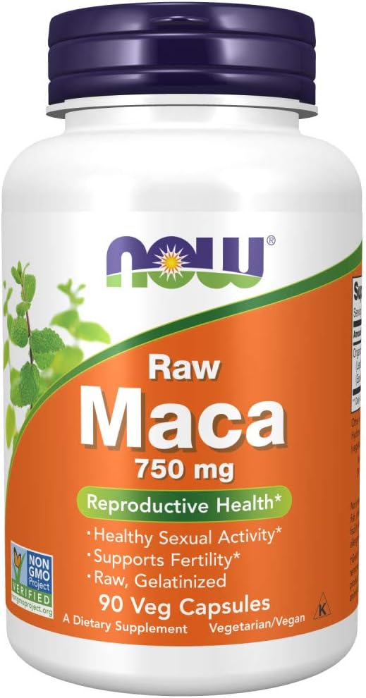 Maca 750 mg – Saúde Reprodutiva – 90 Cápsulas Vegetais - NOW Foods