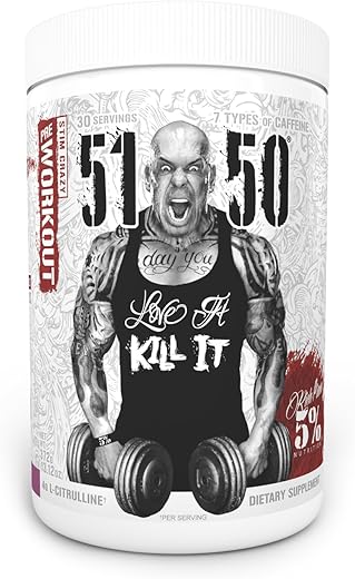 5% Nutrition - Rich Piana 5%% Nutrition 5150 Pré-Treino em Pó de Alta Estimulação | Energia Extrema, Foco, Bombas | 5150 Nutrition