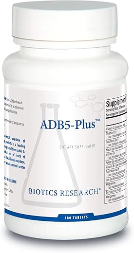 ADB5 Plus™ Adrenal Support Supplement 180 Tablets | Biotics Research | Suporte Adrenal | 180 Comprimidos