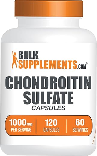 com Cápsulas de Sulfato de Condroitina – Suplementos de Sulfato de Condroitina, 1000 mg de Sulfato de Condroitina – Osso - BulkSupplements