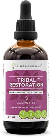 Secrets of the Tribe - Segredos da Tribo – Restauração Tribal, Restauração de Força/Energia Corporal, Extrato Líquido de Ervas em Gotas Sem Álcool (120 ml)