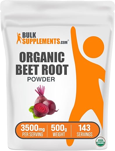 Pó de Beterraba Orgânica – Suplemento Vegano em Pó, Superfood – BulkSupplements.com