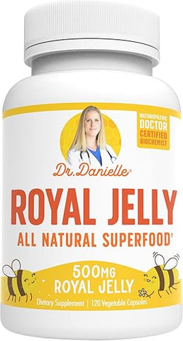 Doctor Danielle - Dr. Danielle – Geléia Real Premium, 500mg 120 Cápsulas – Melhor Suplemento de Geléia Real