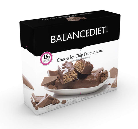 Barra de Proteína | 15g de Proteína | Baixo Carboidrato | Caixa com 7 Barras (Choc-A-Lot Chip) - BalanceDiet