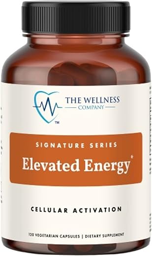 Suplemento Energético Elevado | 120 Cápsulas 2 Meses | Estimulante Natural com Extratos de Ervas | Vegano, Não-OGM, Sem Glúten - The Wellness Company