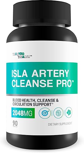 True You Health - Isla Artery Cleanse Pro – Suporte para Limpeza de Veias e Artérias – Melhor Limpeza de Sangue – Arterial