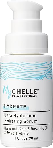 MyChelle Dermaceuticals - MyCHELLE Dermaceuticals Ultra Hyaluronic Hydrating Serum – Hidratação Intensa para Pele Seca com Ácido Hialurônico Vegano, Ajuda a Preencher a Pele e Reduzir a Aparência de Linhas Finas – 30ml