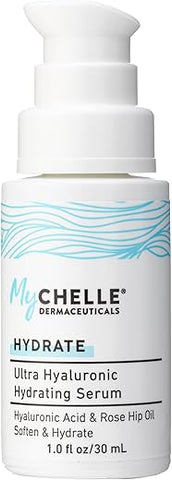 MyChelle Dermaceuticals - MyCHELLE Dermaceuticals Ultra Hyaluronic Hydrating Serum – Hidratação Intensa para Pele Seca com Ácido Hialurônico Vegano, Ajuda a Preencher a Pele e Reduzir a Aparência de Linhas Finas – 30ml