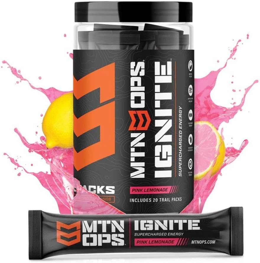 Ignite Trail Pack Pink Lemonade – Energético em Pó Supercharged 20 Porções (Marca) - MTN OPS