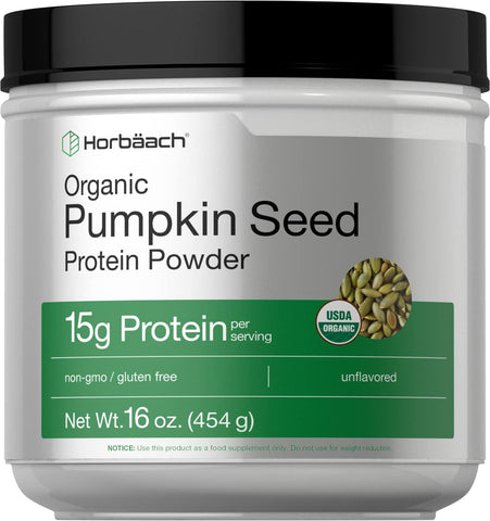 Proteína de Semente de Abóbora Orgânica | 454g | Vegetariana, Sem Glúten e Fórmula Não-OGM | Suplemento Keto e Paleo | 15g de Proteína por Porção - Horbäach