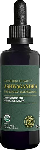 Global Healing Center - Global Healing – Gotas de Suplemento Orgânico de Ashwagandha – KSM-66 Extra Forte para Homens – 60ml