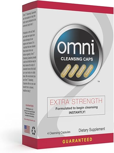 Omni Herbal Cleanse Detox Cápsulas: Desintoxicação Rápida e Potente para o Corpo Inteiro, Limpe seu Sistema com Cápsulas Detoxificantes, 4 Unidades - Wellgenix
