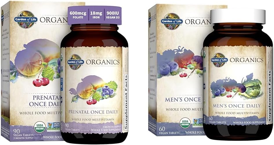Organics – Vitamina Pré-Natal Folate Energia Desenvolvimento Fetal Saudável - Garden of Life