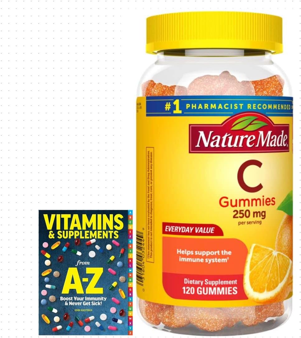Gummies de Vitamina C 250 mg – Suplemento Alimentar 120 Unidades – Guia Completo de Vitaminas e Suplementos - Adventure Home