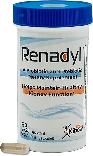 Kibow Biotech - Suplemento Probiótico Natural para Saúde Renal, Suporte Renal, Limpeza Renal, Restauração Renal – Vegetariano, Não-OGM, Sem Açúcar (Fornecimento de 1 Mês)