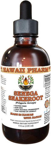 Extrato Líquido de Raiz de Senega, Pó de Raiz de Senega (Polygala Senega), Tintura Herbal, Hawaii Pharm, Fabricado nos EUA, 4 fl.oz (118 ml)
