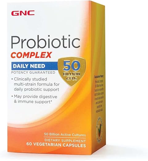 Probiotic Complex Daily Need – 60 Cápsulas, 50 Bilhões de UFCs, Suporte Diário Probiótico - GNC