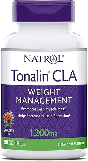 Tonalin CLA Softgels – Promove Massa Muscular Magra, Aumenta Retenção Muscular, Metabolismo de Gordura, Gerenciamento de Peso – 60 Cápsulas - Natrol