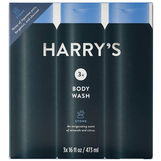 Harry's - Harry’s Body Wash Masculino, Fragrância Stone, 473 ml (Pack com 3 unidades)