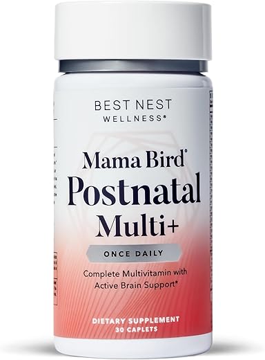 Melhores Vitaminas Pós-Natais Mama Bird da Best Nest Wellness para Amamentação e Pós-Parto, Mistura Orgânica de Alimentos Integrais, Vitaminas Metiladas, Veganas, Uma Vez ao Dia, 30 Ct