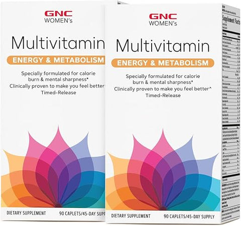 Energia Multivitamínico Feminino – 60 cápsulas – 100% das necessidades diárias – Marca GNC - GNC