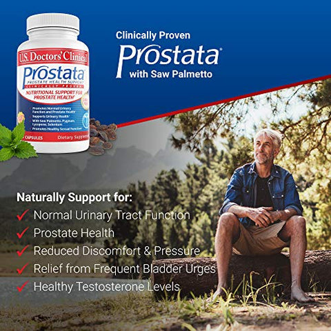 U.S.DOCTORS'CLINICAL - Prostata Prostate Supplement for Men – U.S. Doctors’ Clinical: Blend for Healthy Urinary Tract, Flow, Sexual Function, BPH Symptoms