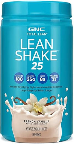 Total Lean Shake 25 Pó de Proteína | Substituto de Refeição Rico em Proteínas | Baunilha Francesa | 16 Porções - GNC