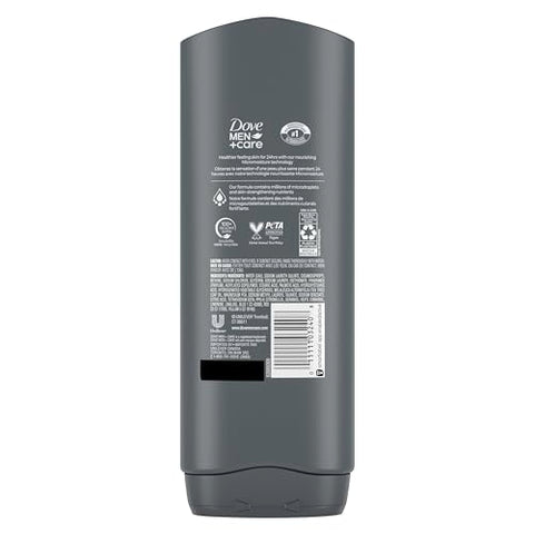 DOVE MEN + CARE - DOVE MEN CARE Gel de Banho 3 em 1 Pós-Treino Revitalizante com Óleo de Melaleuca, 4 Unidades de 18 oz (532 ml)